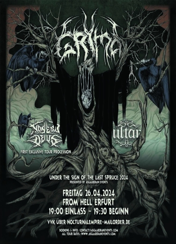 Flyer Grima w/ Ultar & Non Est Deus & Antrisch