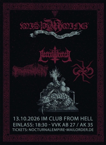 Flyer Misþyrming w/ Necrowretch & Profanation & Gorrch