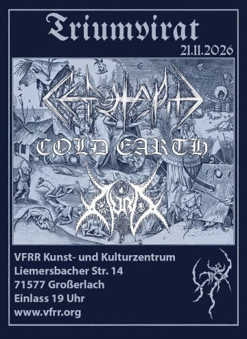 Flyer Triumvirat - Cénotaphe w/ Cold Earth & Auro