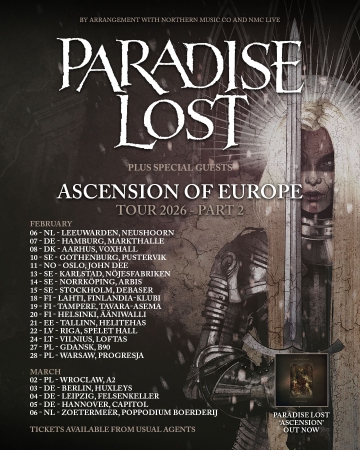 Flyer Paradise Lost - Live in Hamburg 2026