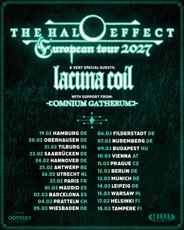 Flyer The Halo Effect w/ Lacuna Coil & Omnium Gatherum