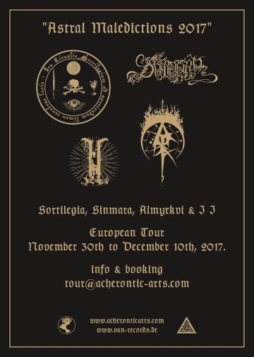 Flyer Sinmara / Sortilegia / Almyrkvi