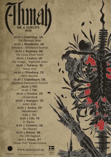 Flyer Alunah - UK & Europe Tour 2018