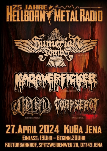 Flyer Hellborn Metalradio 25 Jahre