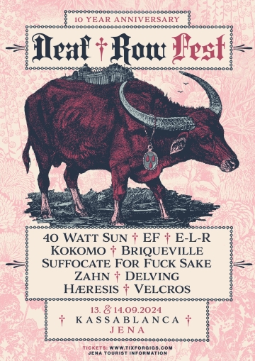 Flyer Deaf Row Fest 2024 - 10 Year Anniversary
