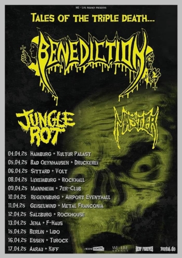 Flyer Benediction w/ Jungle Rot & Master