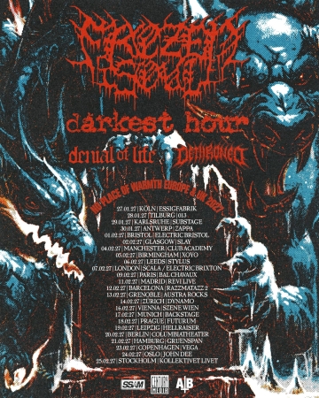 Flyer Frozen Soul w/ Darkest Hour - Live in Karlsruhe