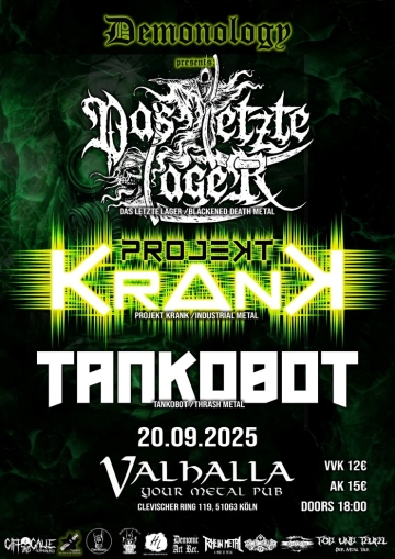 Flyer Demonology: Das Letzte Lager w/ Projekt Krank & Tankobot