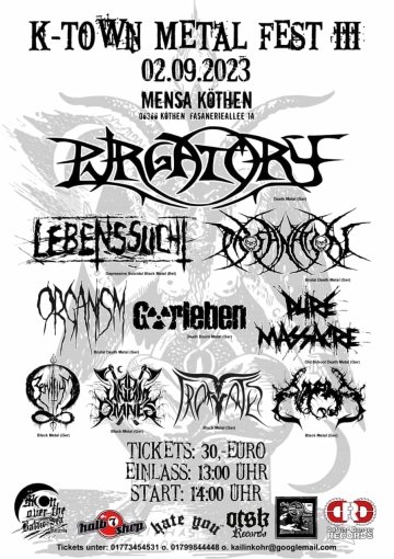 Flyer K-Town Metal Fest III