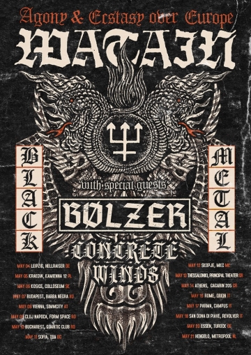 Flyer Watain w/ Bölzer & Concrete Winds