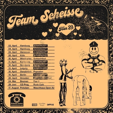Flyer Team Scheisse - Live in Leipzig