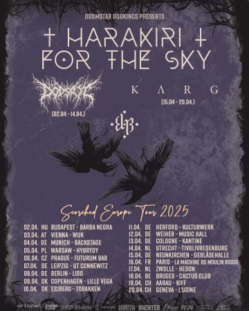 Flyer Harakiri For The Sky w/ Dödsrit & E-L-R