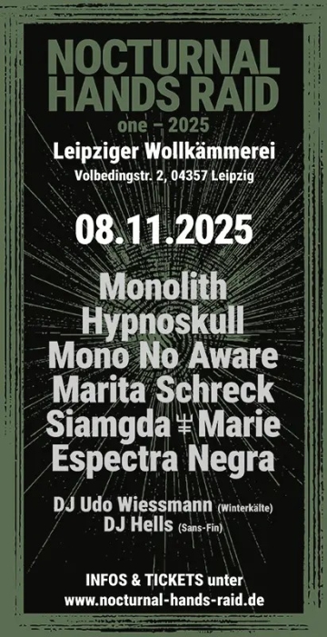 Flyer Nocturnal Hands Raid 2025