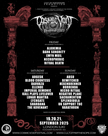 Flyer Cosmic Void Festival 2025