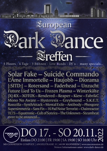 Flyer European Dark Dance Treffen 2022