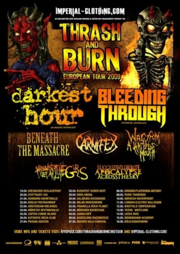 Flyer The Thrash And Burn European Tour 2009