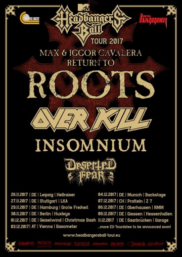 Flyer MTV's Headbangersball Tour 2017