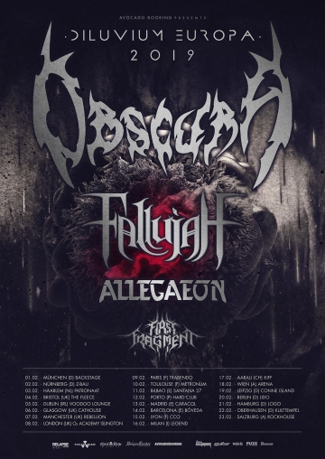 Flyer Obscura - Diluvium Europa 2019 Tour