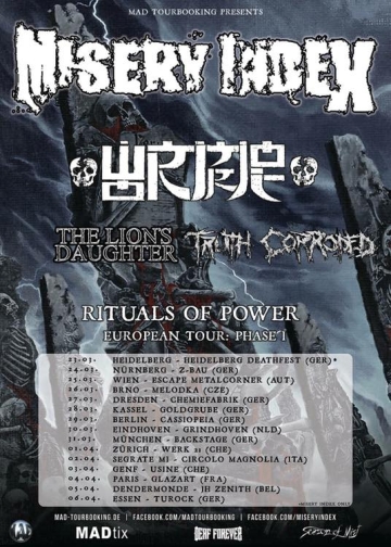 Flyer Misery Index / Wormrot / The Lion's Daughter