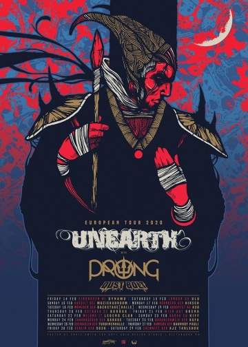 Flyer Unearth - European Tour 2020