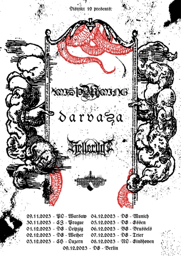 Flyer Misþyrming w/ Darvaza & Helleruin & Wrang