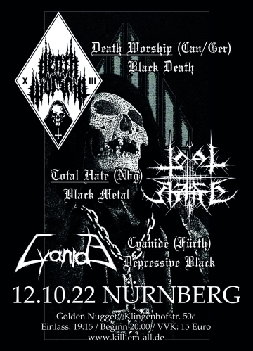 Flyer Death Worship w/ Total Hate & Cyanide