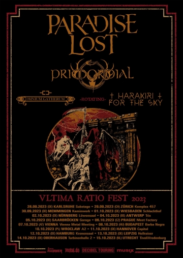 Flyer Paradise Lost w/ Primordial, Omnium Gatherum, Harakiri for the Sky