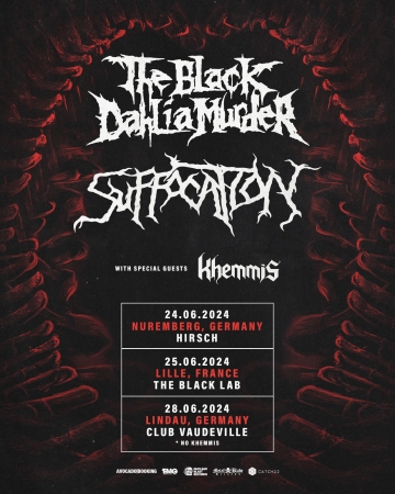 Flyer The Black Dahlia Murder w/ Suffocation & Khemmis