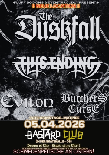 Flyer The Duskfall w/ This Ending, Evilon, Butcher's Curse