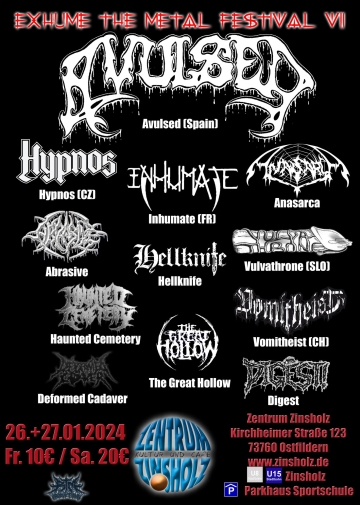 Flyer Exhume The Metal VII