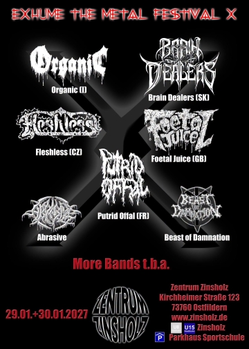 Flyer Exhume The Metal X