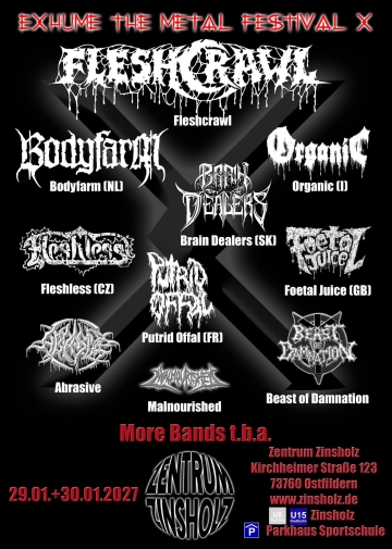 Flyer Exhume The Metal X