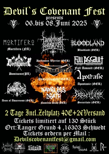 Flyer Devil's Covenant Fest 2025