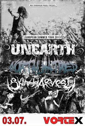 Flyer Unearth w/ Mortal Hatred & Skin Harvest