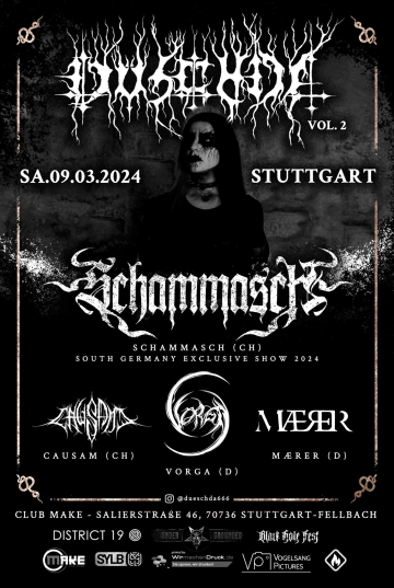 Flyer Schammasch w/ Causam & Vorga & MÆRER