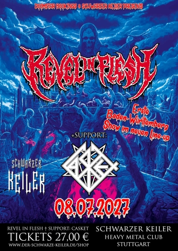 Flyer Revel in Flesh w/ Casket