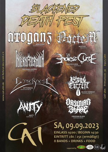Flyer Blackened Death Fest 2023 - CAT Ulm