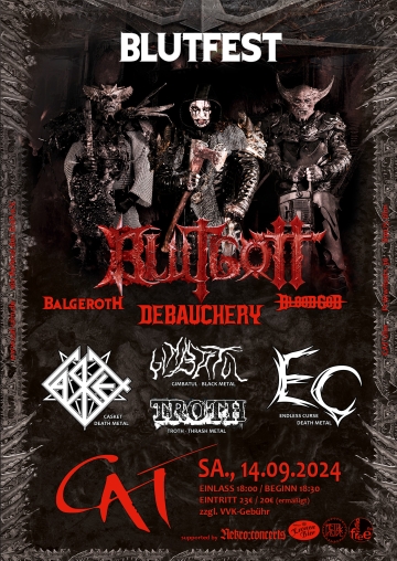 Flyer Blutfest - Blutgott w/ Casket