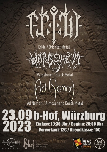 Flyer Eridu w/ Ad Nemori & Vargsheim