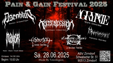 Flyer Pain & Gain Festival 2025