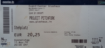 Ticket Projekt Pitchfork / Lost Area