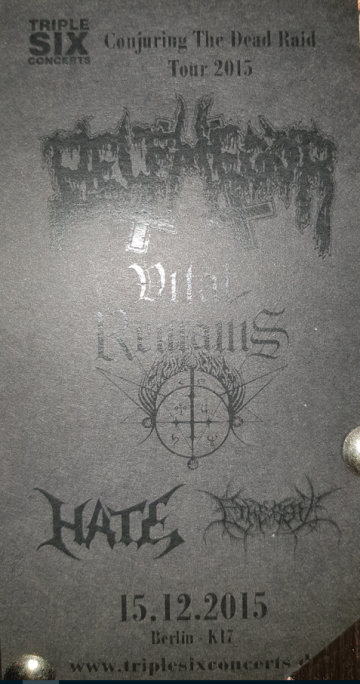 Ticket Conjuring The Dead Raid Tour 2015