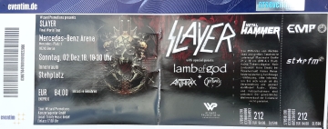 Ticket Slayer / Lamb Of God / Anthrax / Obituary