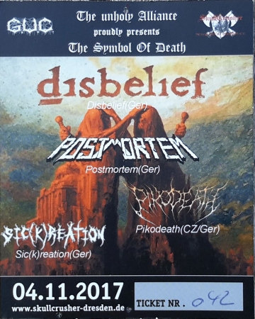 Ticket Disbelief / Postmortem / Sic(k)reation / Pikodeath