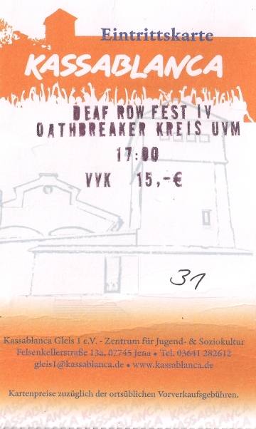 Ticket Deaf Row Fest 2015