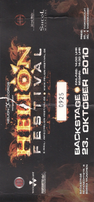 Ticket Helion Festival 2010