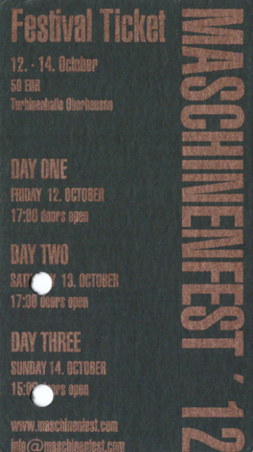 Ticket Maschinenfest 2012