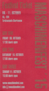 Ticket Maschinenfest 2015