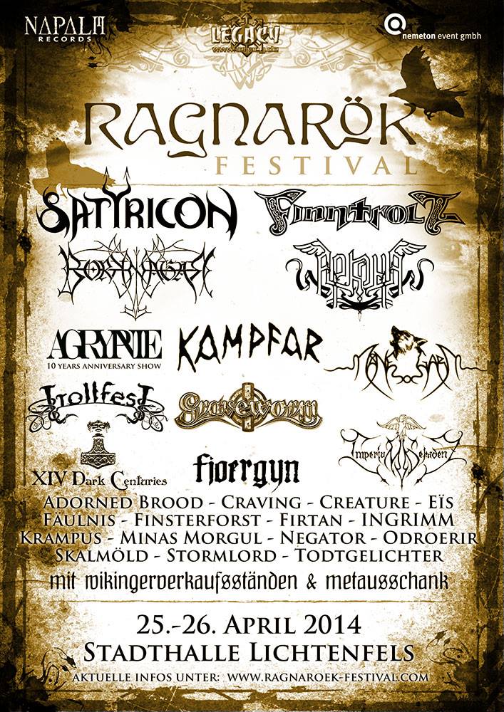 Ragnarök Festival 2014 - Stadthalle, Lichtenfels am 24.04 ...