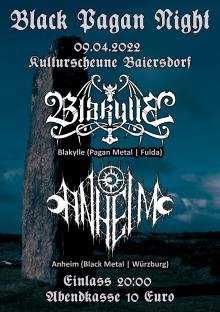 Flyer Black Pagan Night w/ Blakylle & Anheim